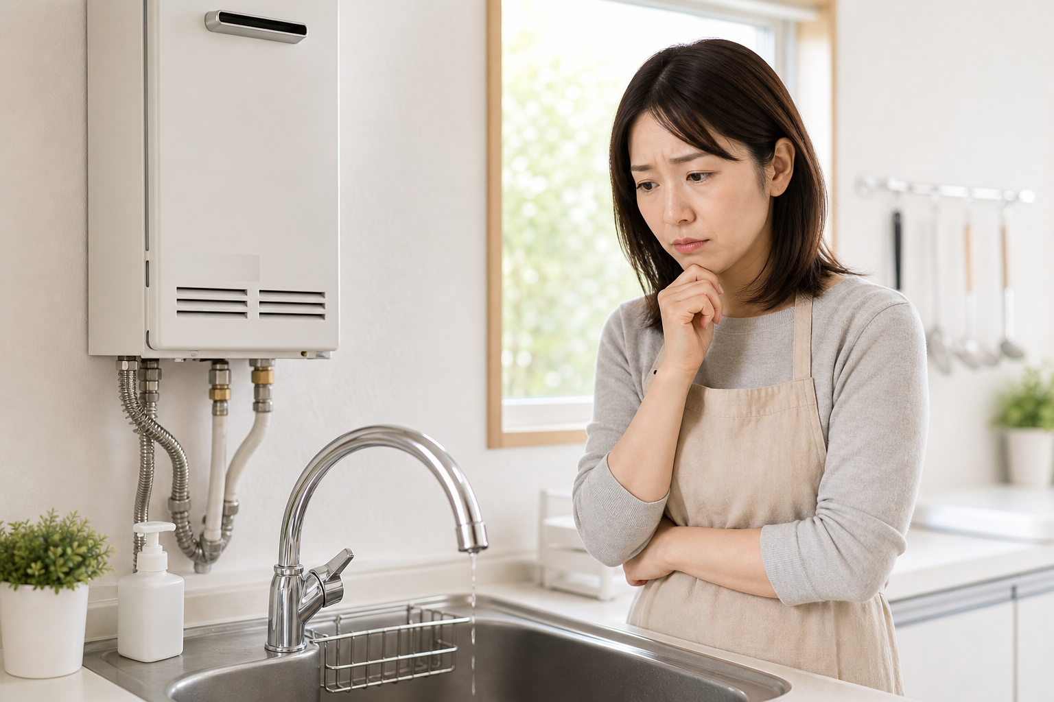 台所だけお湯が出ない場合の原因と対処法