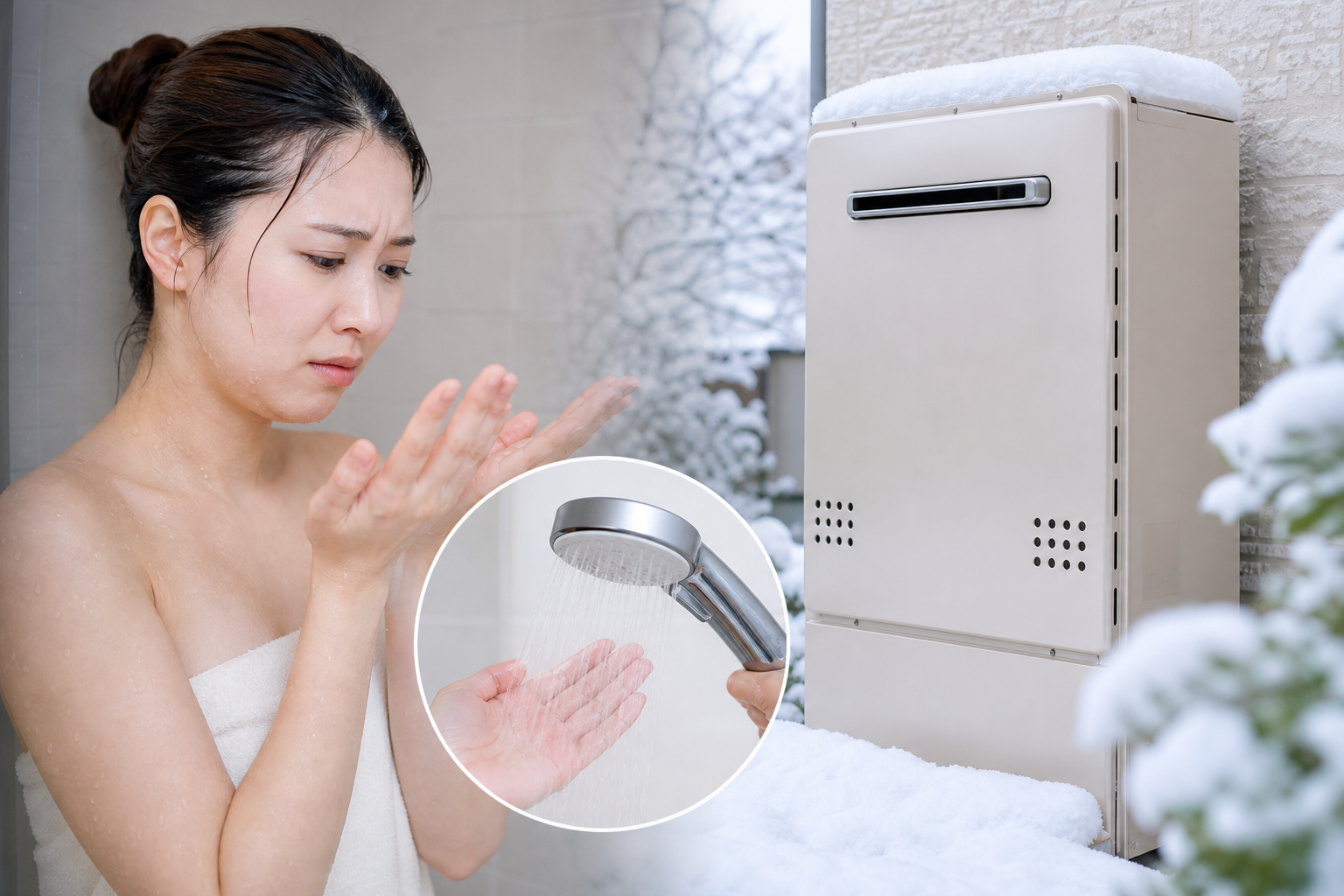 冬に給湯器のお湯がぬるくなるのは、よくあることです