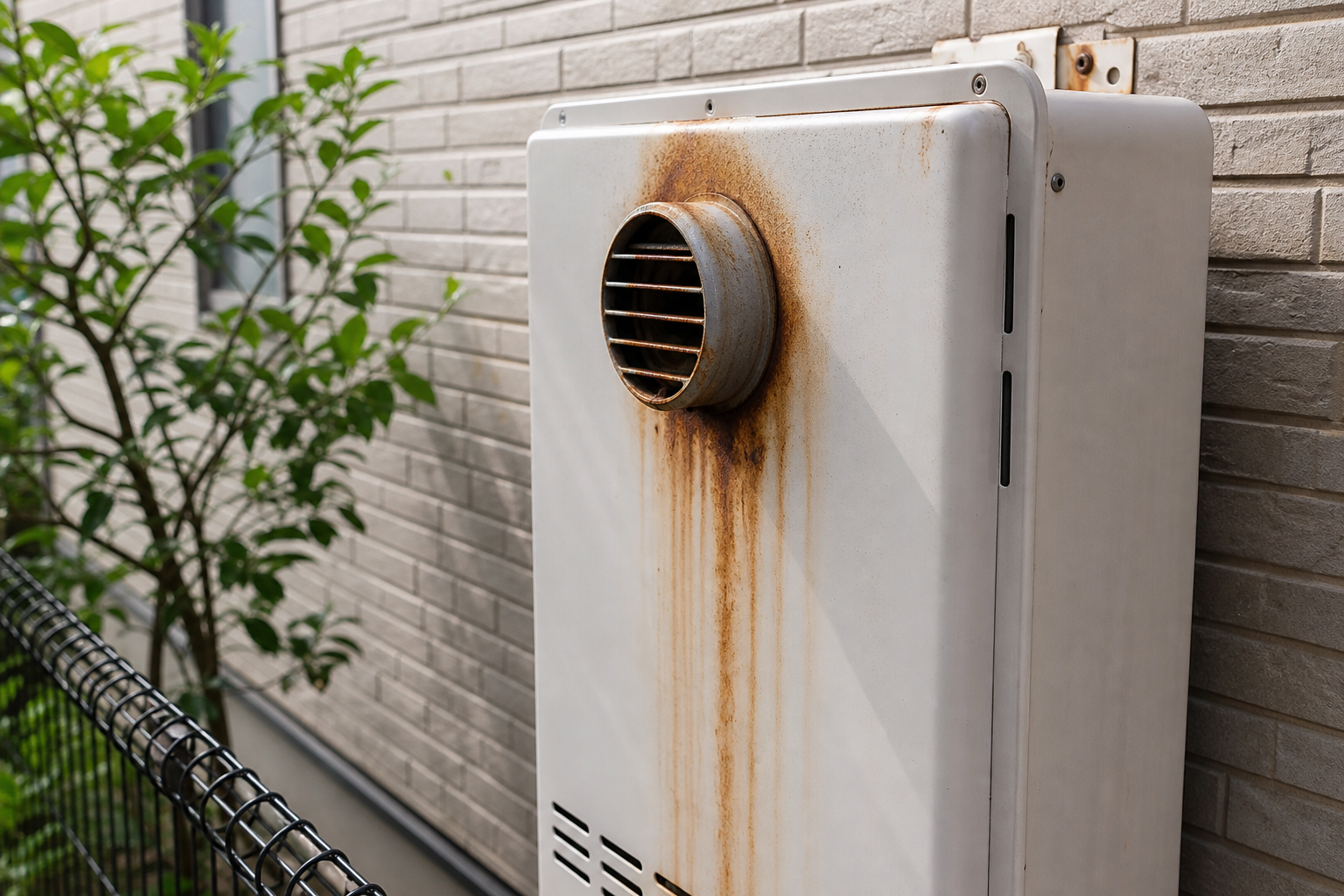 給湯器の排気口サビは「放置しないほうがいい」サインです