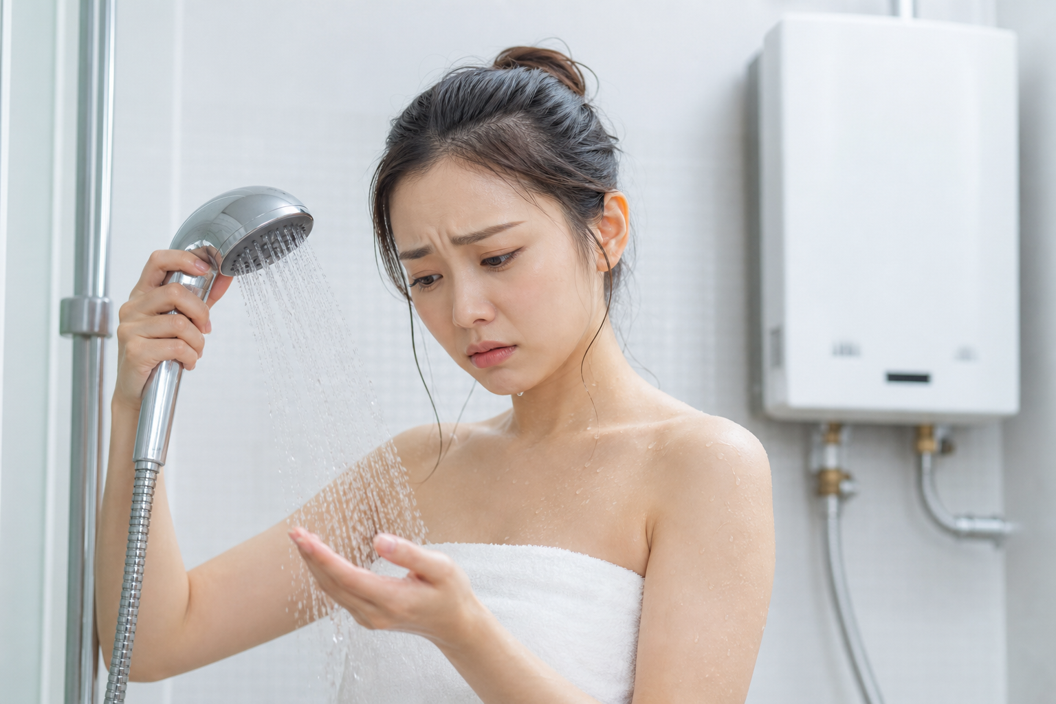 冬にお湯がぬるく感じる原因は、たいてい給湯器の故障ではない