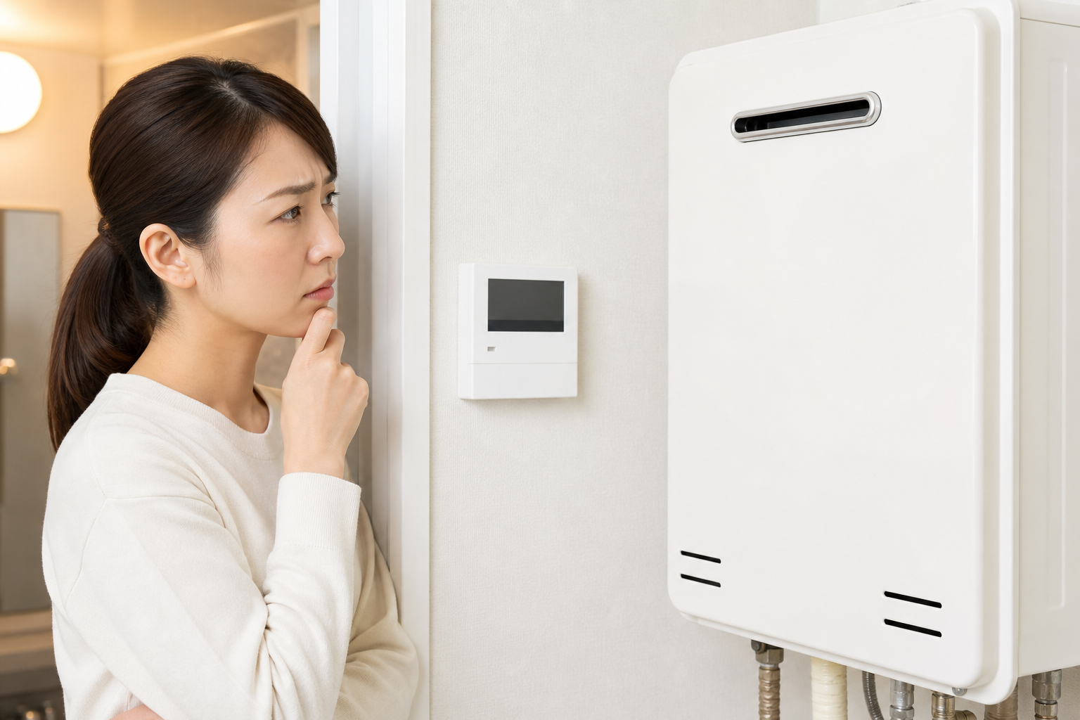 パロマ給湯器の電源が入らない原因は、ほとんどが電源・ブレーカー・ガス側の問題です