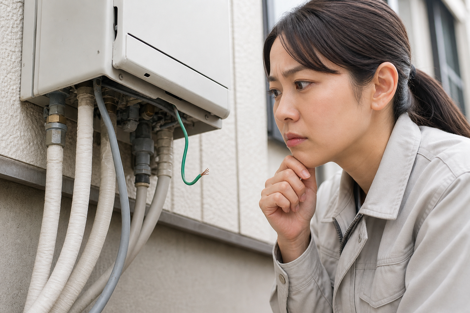 給湯器のアース線が切れたら、まず使用を止めて電源を切ることが大切です