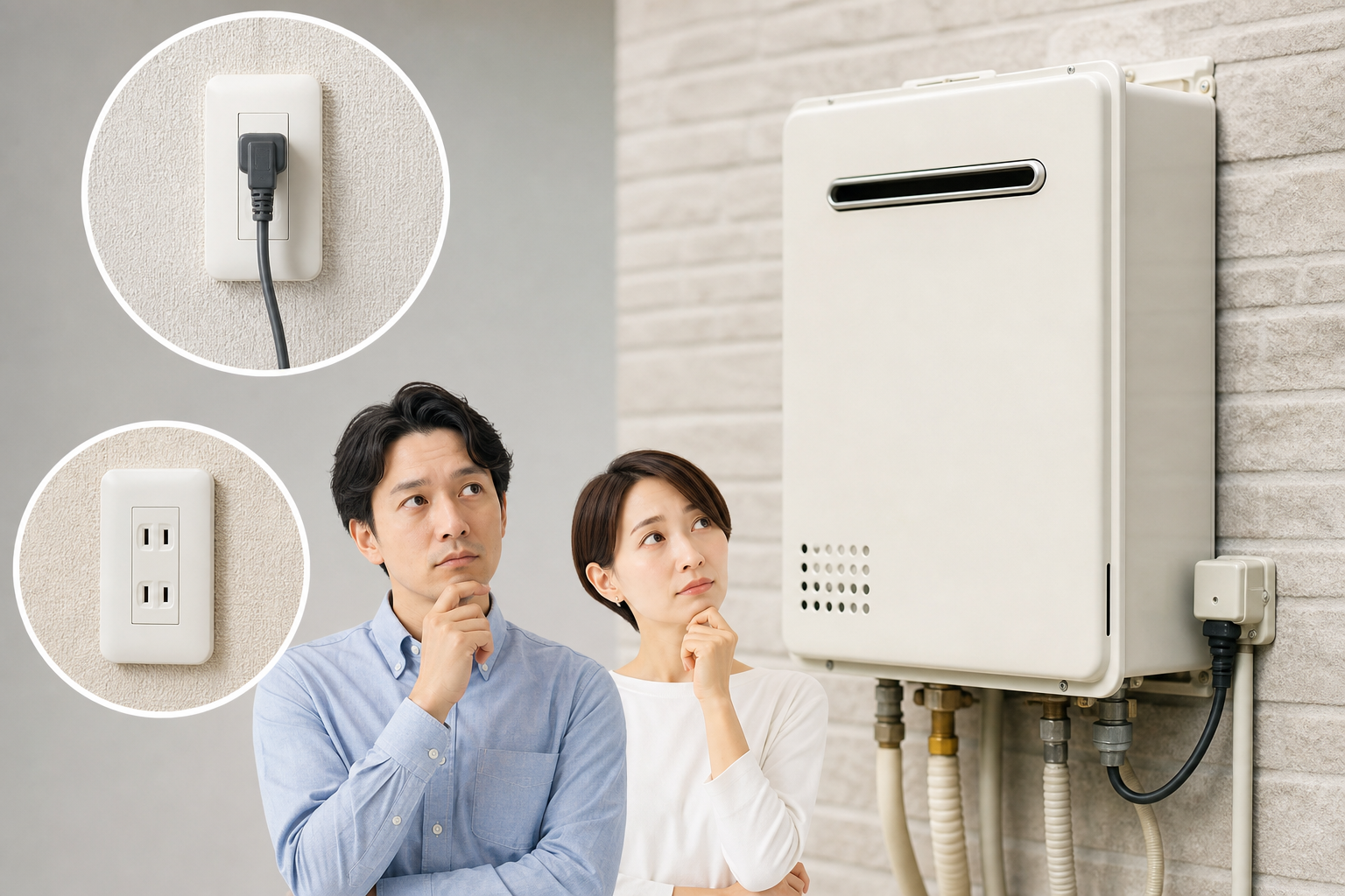 給湯器のコンセントにまつわる具体的なケース3つ