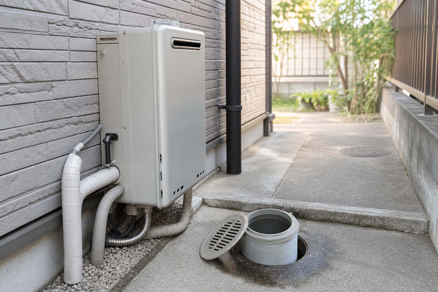 給湯器まわりの下水臭、まずは「排水トラップ」を疑ってみて
