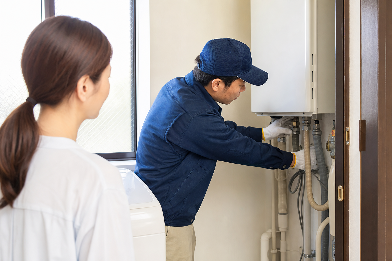 給湯器交換では家の中に入ることがほとんど