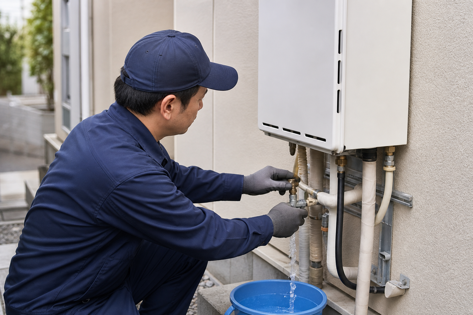 自分でできる給湯器の水抜き手順
