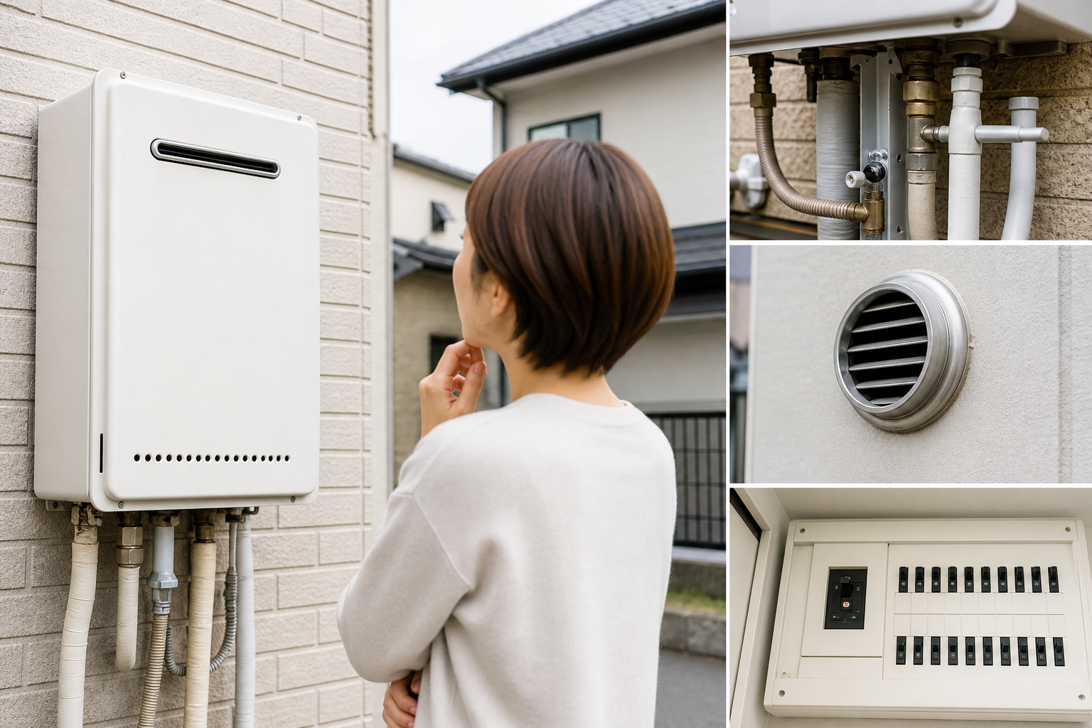 給湯器が電気かガスかは「5つのポイント」で見分けられます
