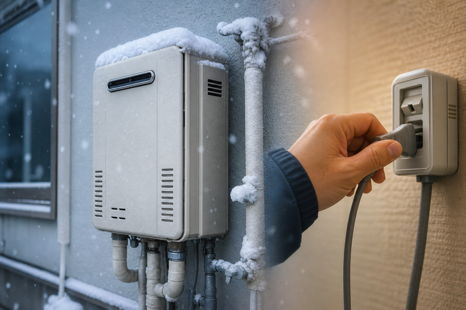 給湯器の凍結防止機能は「電源が命」