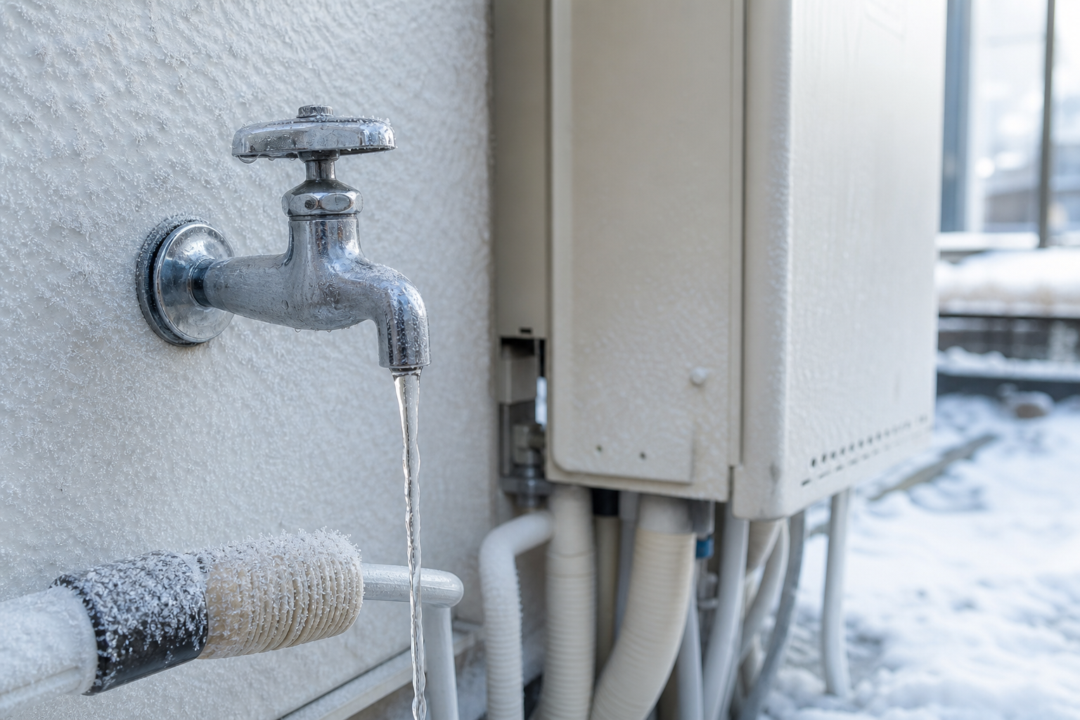 なぜ水を流すだけで凍結が防げるの？
