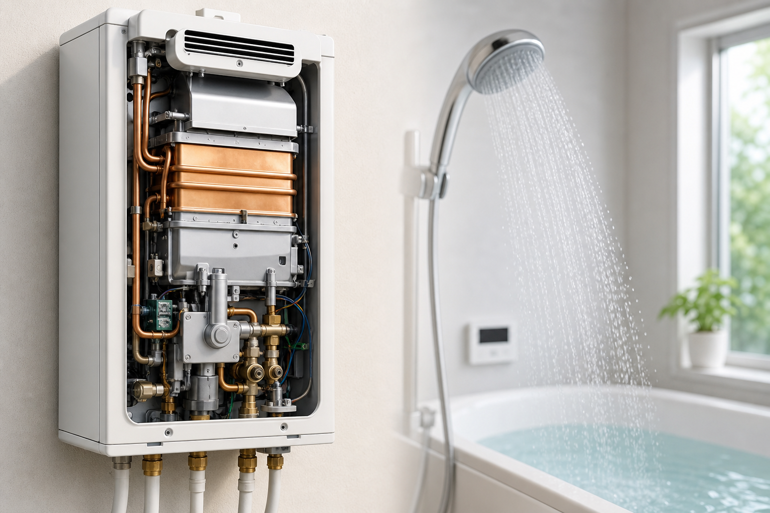 給湯器の仕組みは「水を取り込んで加熱しお湯にして届ける」がすべて