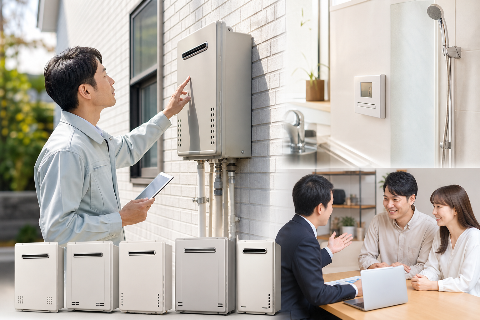 主要な給湯器交換業者を具体的に比べてみよう