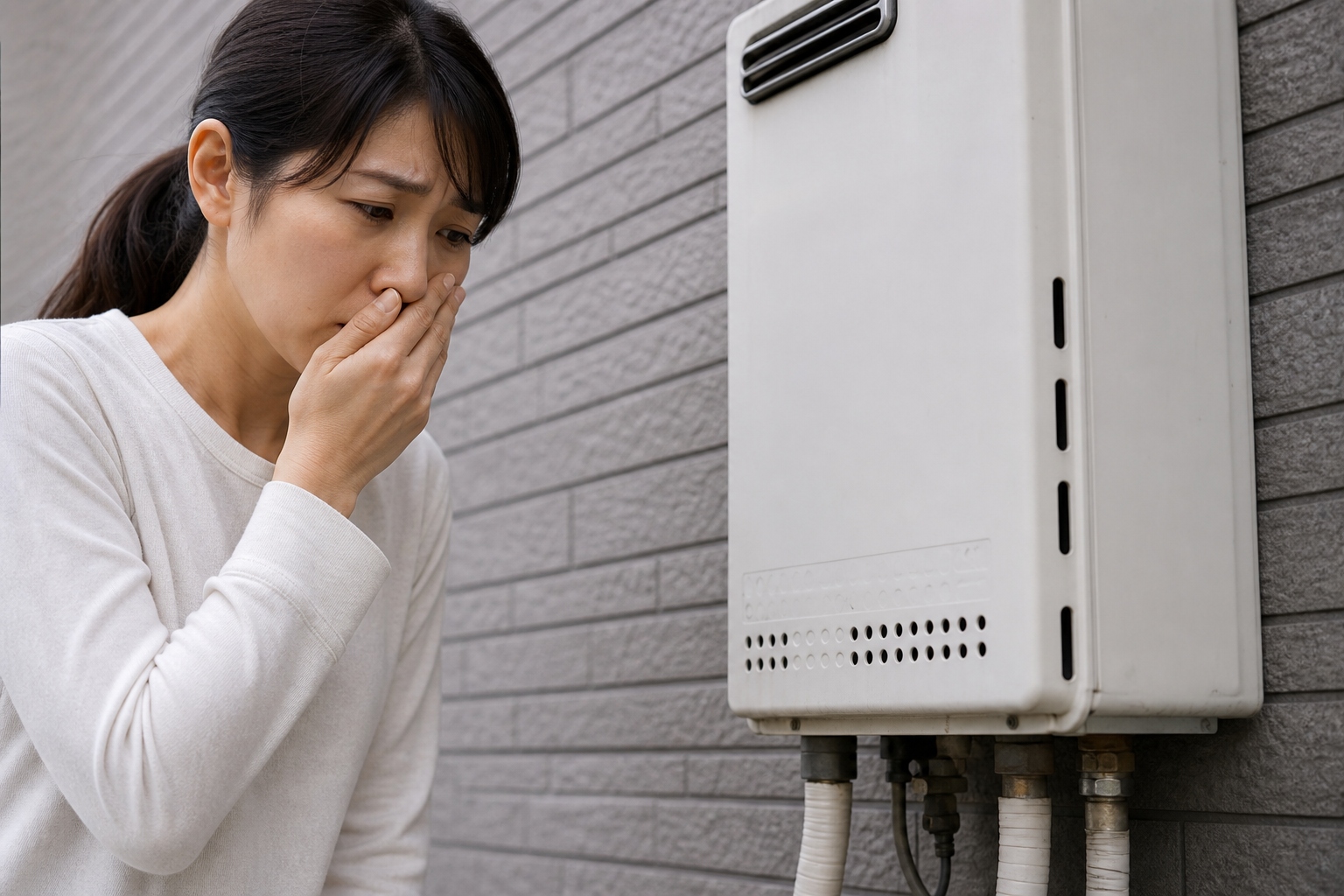 給湯器がガス臭いときにやってはいけないNG行動