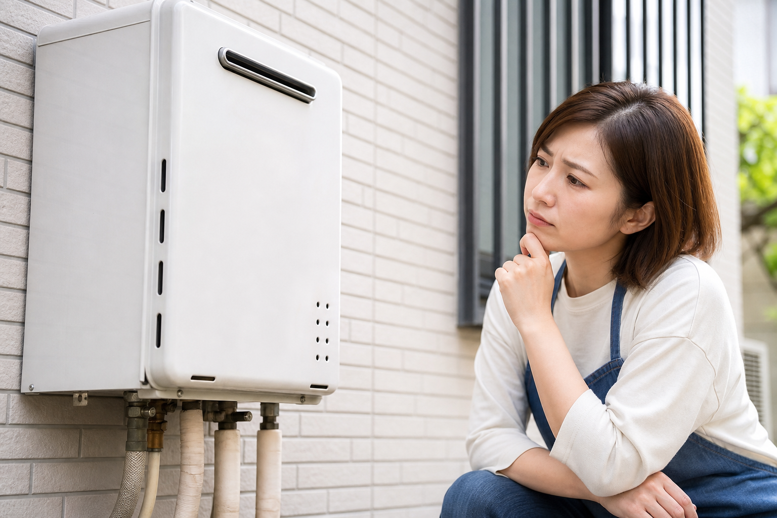 給湯器にコンセントが見えなくても、異常とは限りません