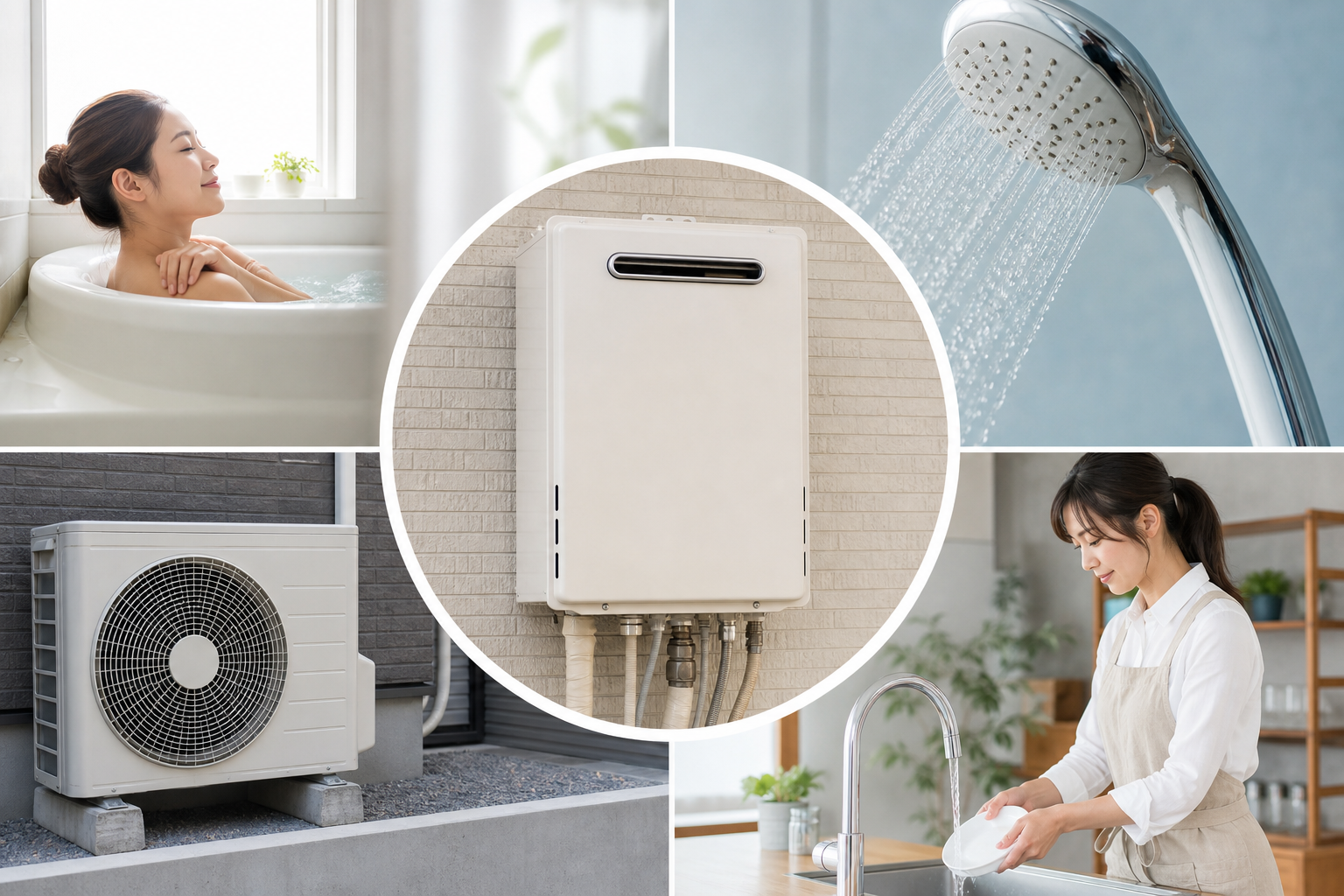 給湯器の種類は「4つの軸」で見分けるのが近道