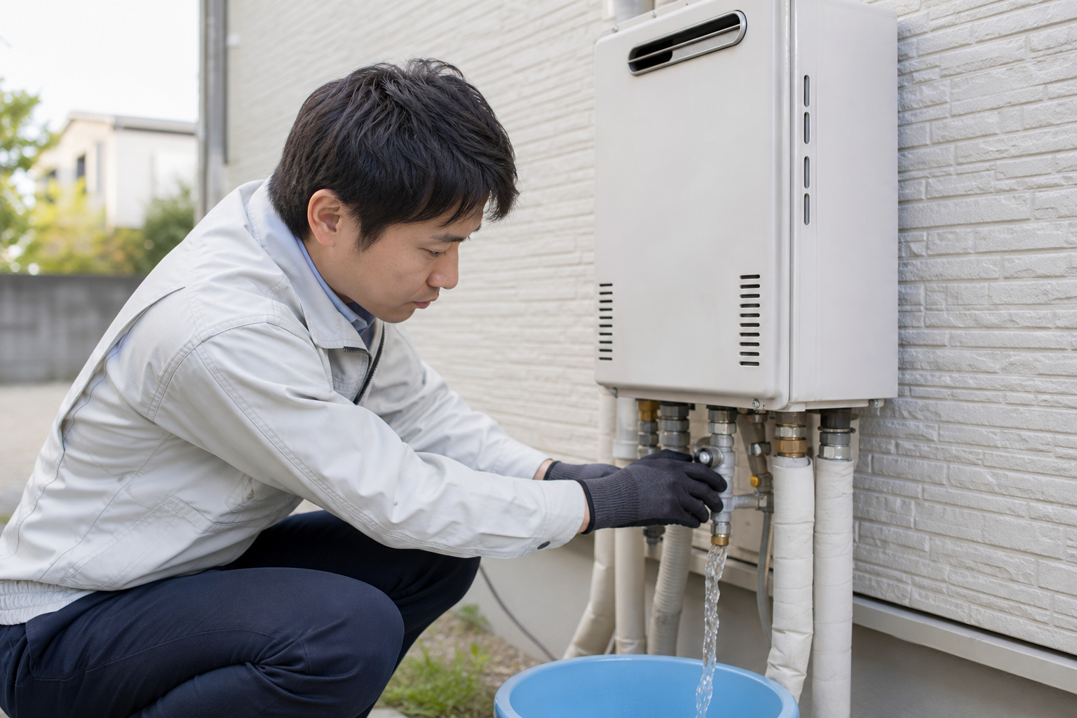 給湯器の水抜きの基本手順はこの5ステップ