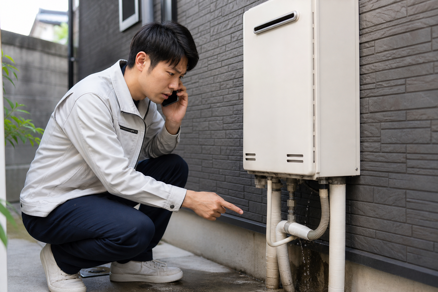 給湯器の水漏れを止める：まず最初にやること