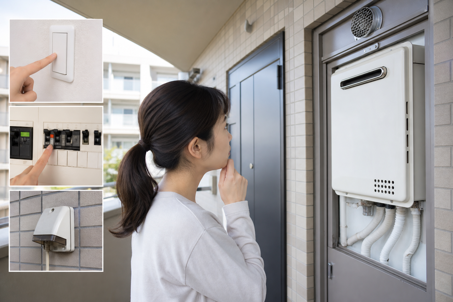 給湯器の電源に関するよくある場面と対処法