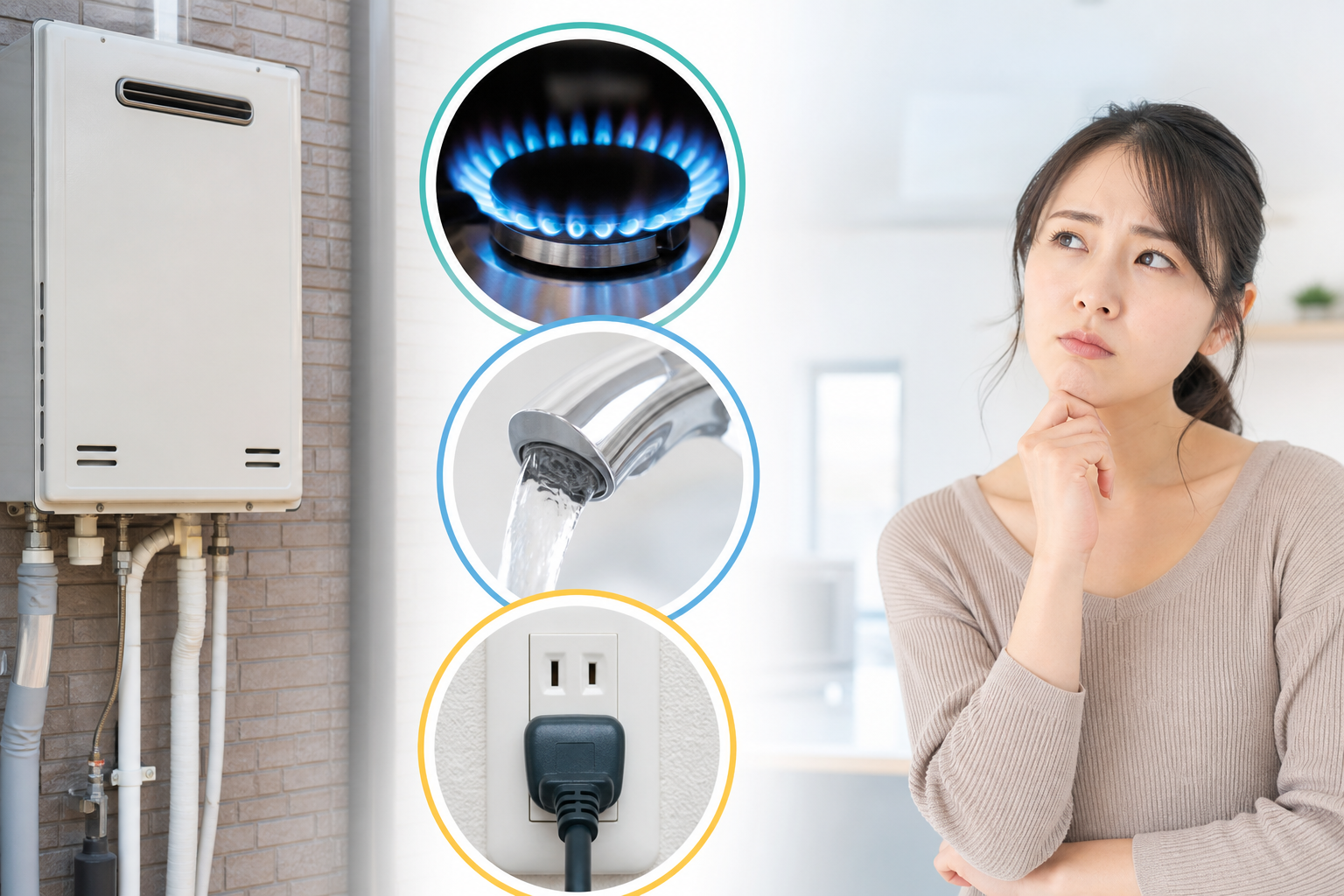 給湯器が燃焼しないとき、まず疑うべきはガス・水・電気の3系統