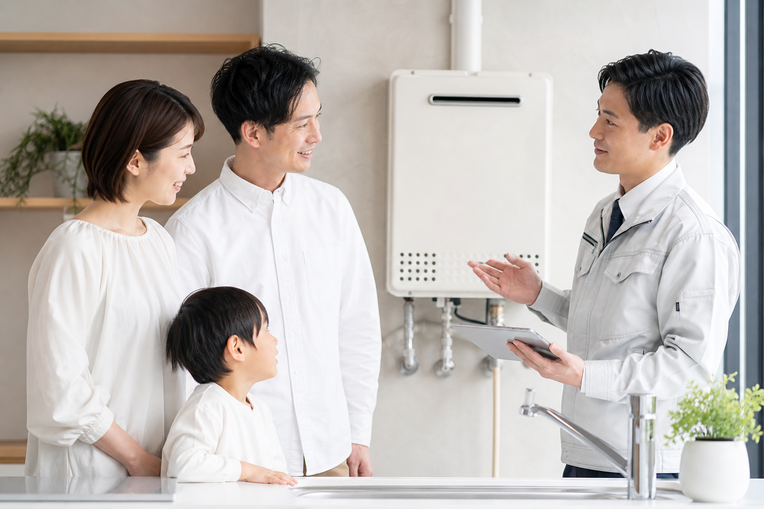 京葉ガスの給湯器は、サービスショップを通じて安心して選べます